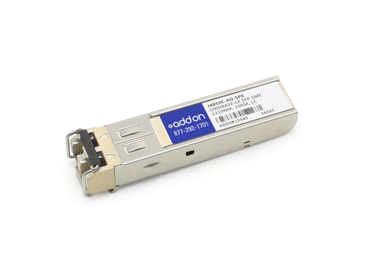 Add-On Computer Products AddOn 5-Pack of HP J4859C Compatible TAA Compliant 1000Base-LX SFP Transceiver (SMF, 1310nm, 10km, LC)