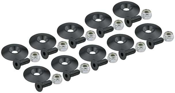 0.25 in. Countersunk Bolts with 1.25 in. Washer - Black Pack of 10