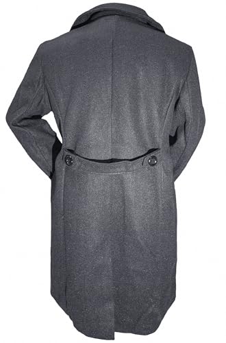 Image of Men's Classical Bussiness Style Single Breasted Plaid Wool Coat #00220237