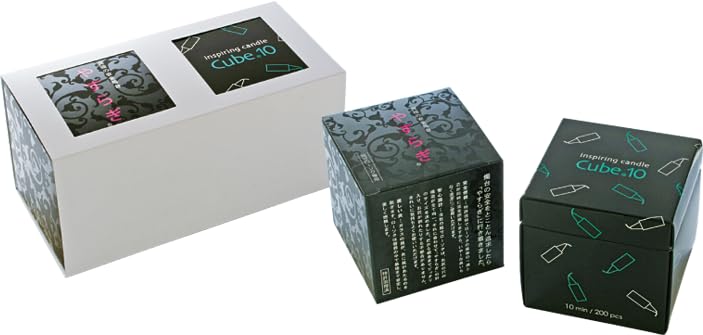 Tokai Wax, Buddhist Utensils, Silver Cube Ten, Candelabra and Mini Candle Set 300-33