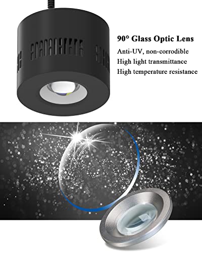 Lominie Planted Led Aquarium Light Upgraded 80W Dimmable Freshwater Fish Tank Clip On Aquarium Light Refugium 6500K Sunlight Full Spectrum For 10 Gallon Cube Tank With Gooseneck #TOP3
