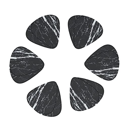Lot de 24 médiators imprimés en marbre noir et blanc pour guitare acoustique, électrique, basse (0,46/0,71/0,96 mm) - Les Beatles, Paul McCartney, John Lennon, RIngo Starr, George Harrison Lot de 24 médiators imprimés en marbre noir et blanc pour guitare acoustique, électrique, basse (0,46/0,71/0,96 mm) – Image 3