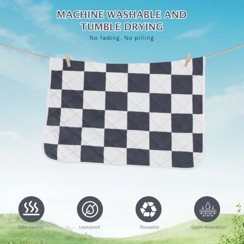 Image of IEUUMLER Washable Pee Pads for Dogs, 2 Pack Non-Slip & Waterproof Pack Whelping Pad, Reusable Puppy Potty Training Pad with Fast Absorbent for Playpen EU007 (Grey&White, 30 inchX20 inch-2pcs)