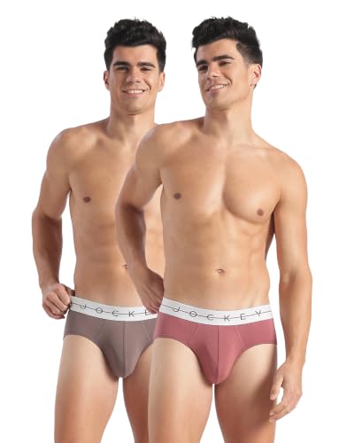 Image of Jockey NY15 Men Super Combed Cotton Elastane Stretch Solid Brief with Ultrasoft Waistband (Pack of 2)