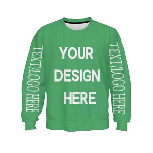 Custom Hoodie Your Design Here Customize Design Hoodies Custom Dog Hoodie for Women Personalize Hoodie Custom Hoodie with Pet Face Green Large
