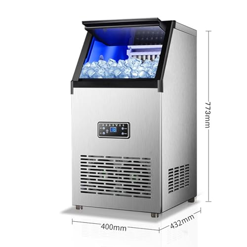 Máquina comercial de hielo, capacidad 80kg/24H acero inoxidable miniatura 2