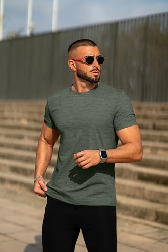 COOFANDY Mens Crew Neck T Shirt Short Sleeve Casual Summer Basic Tee Slim Fit Workout T-Shirt2