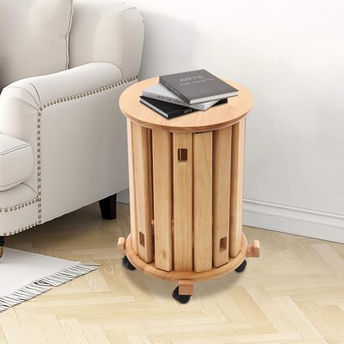 OMGGYER Juego de 4 taburetes apilables de madera 4 en 1, versátiles mesas auxiliares desmontables, sillas combinadas para comedor, cocina, salón, diseño que ahorra espacio (B)