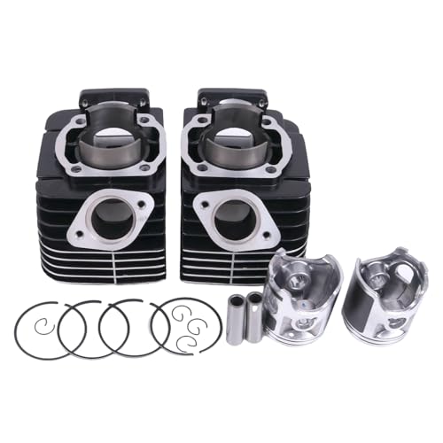 WQSING Cylinder Top End Kit 64mm Cylinder Piston Kit Aluminium Alloy 360-11311-00-00 Compatible with 1973-1975 Yamaha RD350 360-11321-00