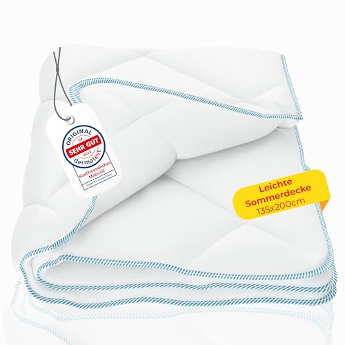 Rosenkern® Sommerdecke 135x200 - [SEHR weiches Mikrofaser & Atmungsaktiv] - Sommerbettdecke 135 x 200 leicht - [Pflegeleicht bis 95° Waschbar] -...