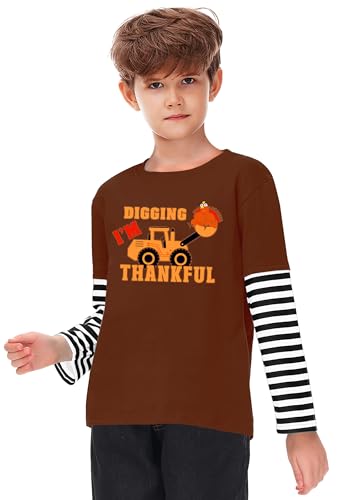 Image of Remimi Unisex Kids Christmas Long Sleeve Shirt Xmas Print Stripe Shirts 2-12 Years