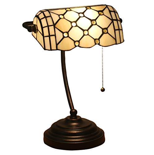 Lampe de bureau en vitrail pour éclairage tamisé de chambre à coucher