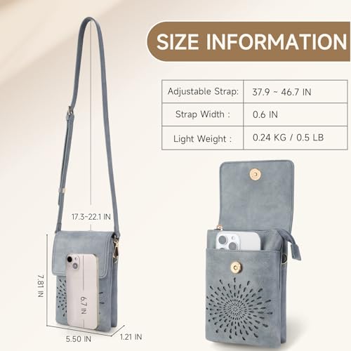 Image of APHISON Small Crossbody Bags for Women Trendy, Leather Phone Wallet Purses Handbags Card Slots with Adjustable Strap