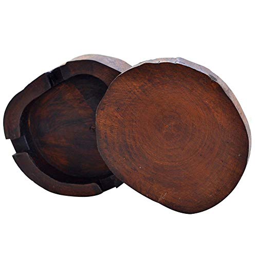 THREESS 10cm Holz Zigaretten Aschenbecher mit 360 Spinning Deckel 3 Zigaretten Smoking Weed Cinder Tischdekoration Smoking Aschenbecher Fall, A Cover