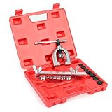 [Ensemble 14 pièces] – Le coffret outil de sertissage de Wiltec comprend une pince à cintrer 45°, une mâchoire de serrage et sept matrices aux dimensions 4,8 mm, 6,4 mm, 7,9 mm, 9,5 mm, 11,1 mm, 12,7 et 15,9. Il permet de réaliser un sertissage précis jusqu’à 45°, des évasements simples et doubles ainsi que des brides à 45°, doubles E et ouvertes F sur divers types de tubes