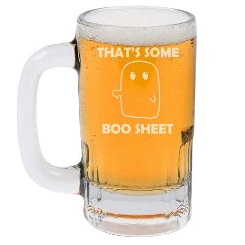 12oz Beer Mug Stein Glass Gift That's Some Boo Sheet Funny Ghost ...