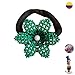PETALOS JEWELRY - Scrunchie - Handmade hair accessory with crystal, tassels and pearls. Lightweight, easy to put on and take off. Ideal for all hair types. Handmade Jewelry (Military Green)