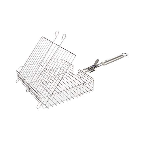 Fire Mountain Stainless Steel Adjustable Barbecue Grill Basket