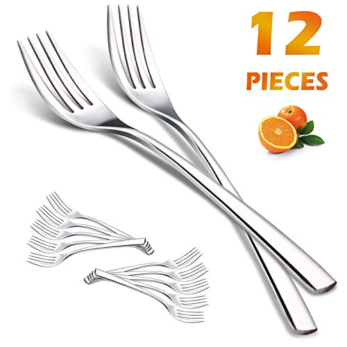 Dinner Forks, Elegant Life 12-Piece Japan Stainless Steel Forks Set Mirror Polished Modern
