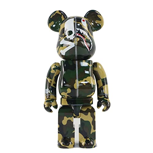 Bearbrick 400% Gewalttätiger Bär Bausteine Bär Camo Figur Modell Handgemachte Sammelspielzeug Geschenk Mode Ornament Geburtstag Cover