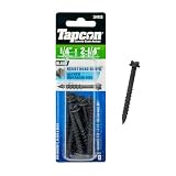 Tapcon 1/4 x 2-1/4" Hex Head Climaseal™ Concrete Screws, Black, 8 PCS