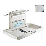 Wickeltische Wandmontierte Babywickelstation, horizontal herunterklappbar mit Sicherheitsgurten, unterstützt bis zu 35 kg