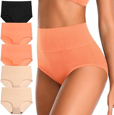 Asbestt Cotton Underwear for Women High Waisted Breathable Girls Panties Soft Women Briefs Comfy Ful...