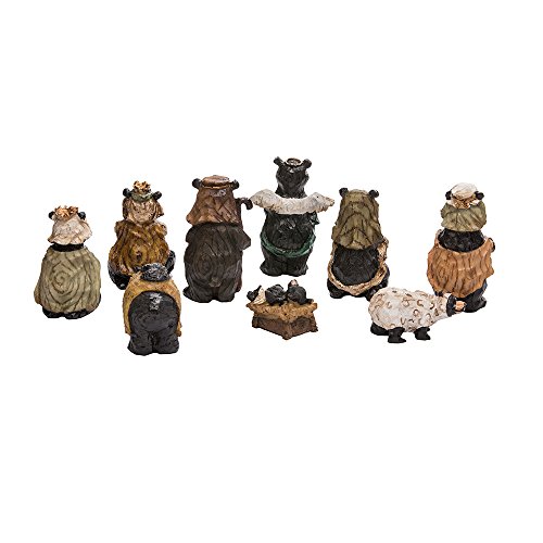 Kurt Adler Resin Nativity Bear, 4-Inch, Set Of 9 #TOP2