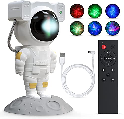 One94store Astronaut Galaxy Projector Night Light – 360° Rotating Nebula Star Projector with Remote Control, Timer & Adjustable Head – LED Space Lamp for Kids’ Bedroom, Gaming Room, Home & Party Décor 3 41nJSqfIq5L