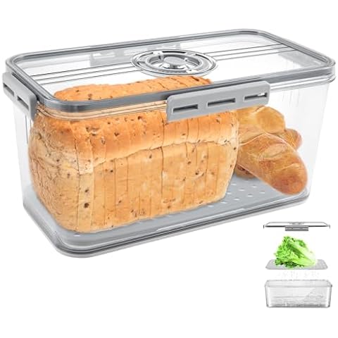 Jokapy Airtight Bread Bin with Timer Cover