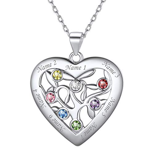 U7-Tree-of-Life-Necklace-Customize-Birthstone-Jewelry-for-Women-MenCustom-Name-Family-Branch-Tree-Pendant-in-Heart-or-Round-Shape-Personalized-1-5-Names-Necklace-with-Birth-Stones18-Gift-Packed