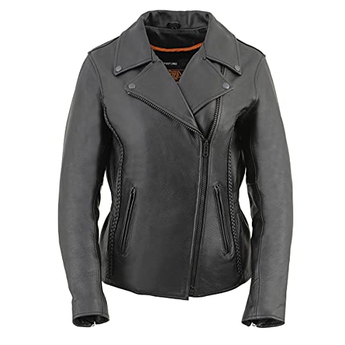 Image of Milwaukee Leather Women's Classic Premium Leather Motorcycle MC Style Riding Jacket