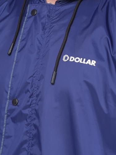 Image of Dollar Rainguard Men's Reversible Full Sleeve Solid Raincoat Set With Adjustable Hood and Pocket