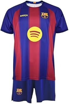 Maillot FC Barcelone Enfant 2025/2026 – N°6 GAVI – Réplique Officielle, T-shirt + Short, Tissu Technique Respirant