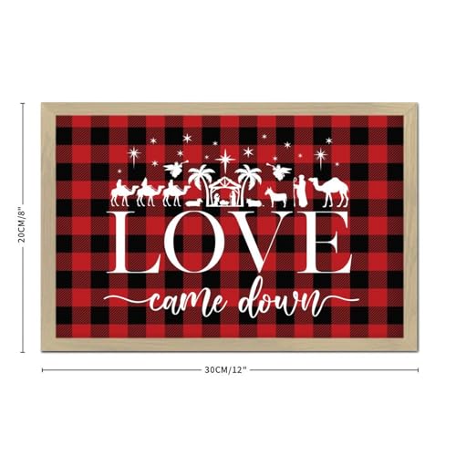 Cadre Love Came Down pour entrée chaleureuse | Déco rétro 20x30