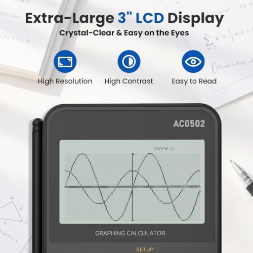 Image of ROATEE Rechargeable Graphing Scientific Calculators with Detachable Notepad