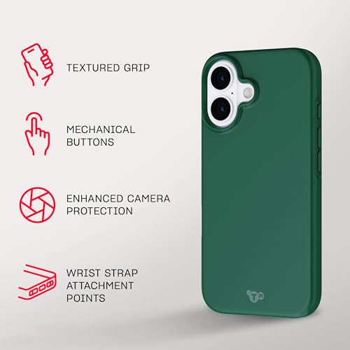 Image of Tech21 EvoLite for iPhone 16 Ultra Thin - Impact Protection Case - in Forest Green