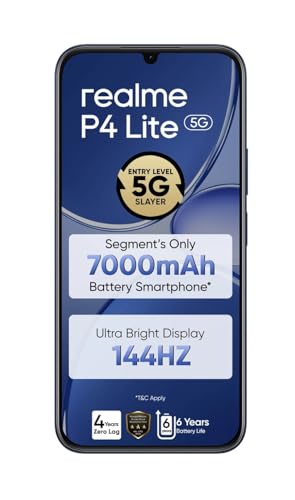 Image of realme P4 Lite 5G (Mosaic Blue, 128GB Storage) (4GB RAM)