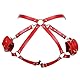 Punk Harness Damen Leder Fesseln Bondage Set with Handcuffs,Sexy Fesselset für Paare Modisches,Riemen Taille Bein Käfig Bett Bondage Strap BDSM Harness
