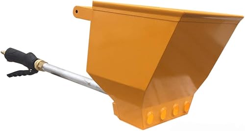 Rociador de estuco, Scoop N Shoot, todo fabricado en los Estados Unidos, material de tolva de acero, incluye 2 tapones para usar con 2, 3 o 4