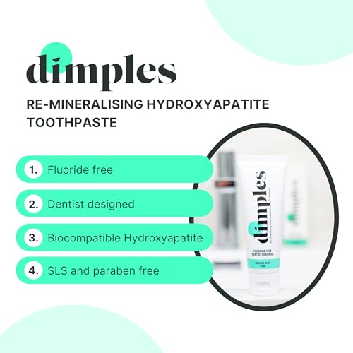 Dimples Hydroxylapatit-Zahnpasta, remineralisierend, englische Minze, 75 ml – Bild 4
