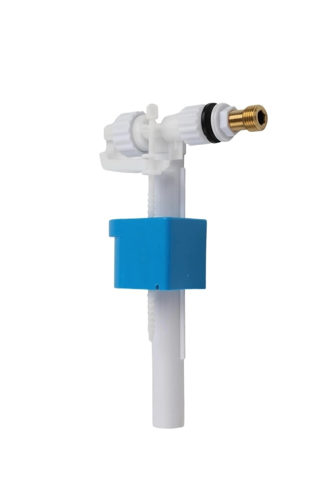 Toilet Cistern Fill Valve Entry Inlet Flush Valve Bottom Siphon Fill Float Toilet Repair Kit 3/8in Connector for Water Container