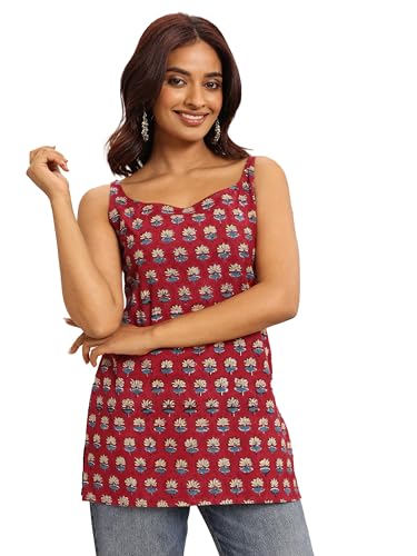 Image of Libas Printed Cotton Straight Kurti for Women Suit