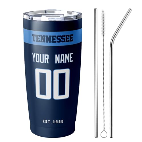 Image of ANTKING Tennessee Tumbler 20 oz Travel Coffee Cup Custom Name Number for Men Women Boy Gifts