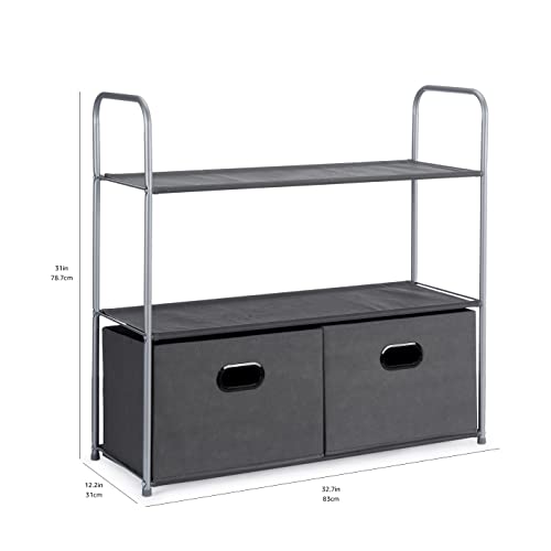 Amazon Basics WIGAR-040 Closet Storage Organizer With Fabric Bins, Drawers And 3 Shelves thumb #5