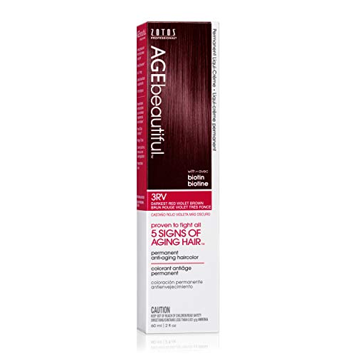 Image of AGE beautiful Permanent Hair Color Cream, 100% Gray Coverage Hair Dye with Biotin Anti-Aging Formula for Fuller, Thicker Hair, Professional Salon Quality