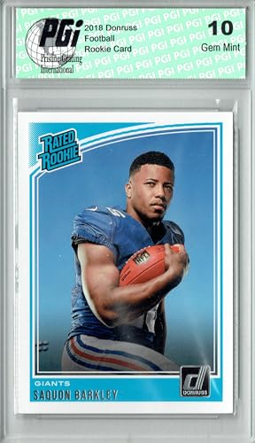 Saquon Barkley 2018 Donruss Football #306 Rated Rookie Card PGI 1...