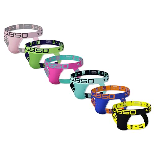 Evankin Men's Sexy Jockstrap Athletic Supporter Breathable Cotton Thong Performance Waistband Pouch Underwear