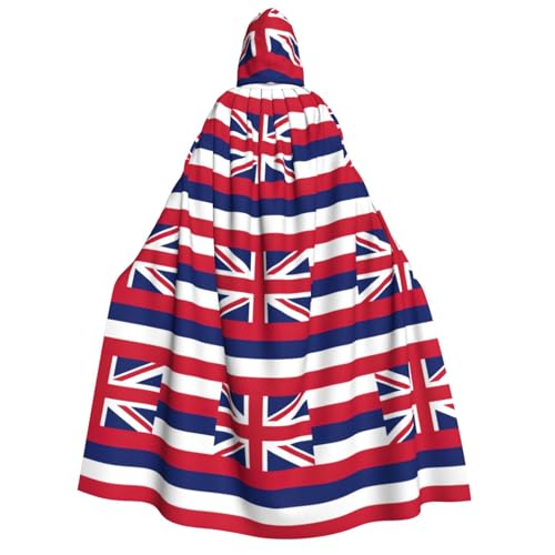 Cape de carnaval motif hawaïen avec capuche pour soirée cosplay