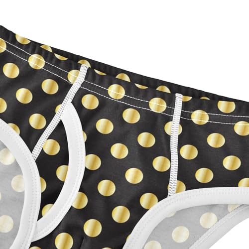 ODAWA Gold Polka Dot Black Boys Cotton Briefs Toddler Boy Cotton Underwear Size 6 Boys Underwear4